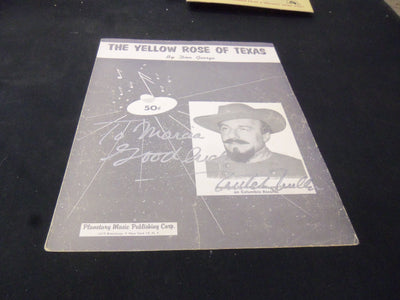 MITCH MILLER THE YELLOW ROSE OF TEXAS AUTOGRAPHED SHEET MUSIC - AM 43