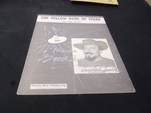 MITCH MILLER THE YELLOW ROSE OF TEXAS AUTOGRAPHED SHEET MUSIC - AM 43