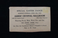 1938 APRIL 18 JAMES' CRYSTAL BALLROOM - EASTER DANCE ANNOUNCEMENT - K 2867