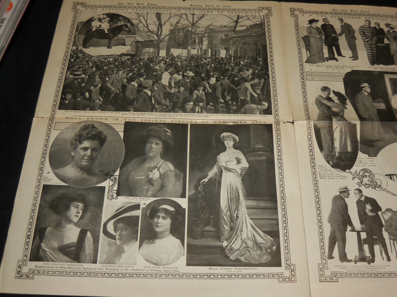 1910 APRIL 10 NEW YORK TIMES PICTURE SECTION - ROOSEVELT & KERMIT - NP 5641