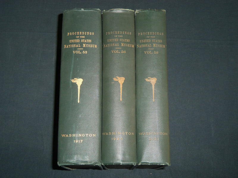 1917-1921 UNITED STATES NATIONAL MUSEUM PROCEEDING VOLUME LOT OF 3 - KD 4678