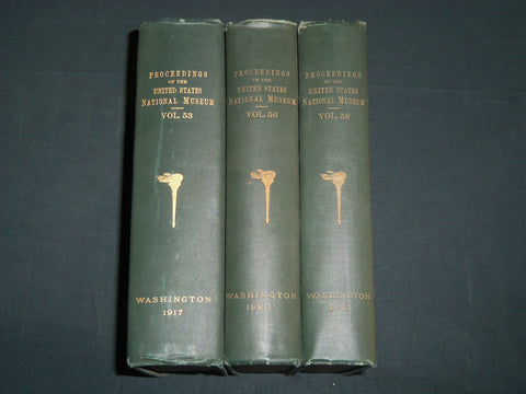 1917-1921 UNITED STATES NATIONAL MUSEUM PROCEEDING VOLUME LOT OF 3 - KD 4678