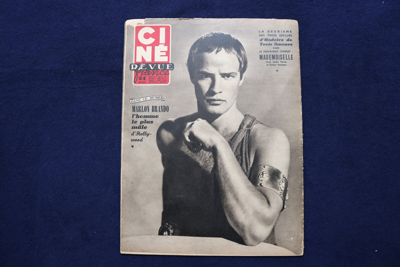 1953 JUNE 26 CINE REVUE MAGAZINE - DEBORAH KERR-MARLON BRANDO COVER - E 22000