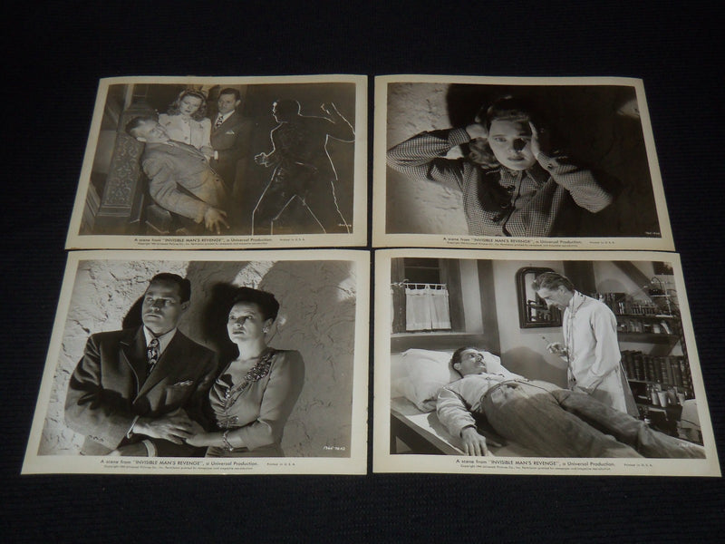1944 INVISIBLE MAN'S REVENGE MOVIE STILLS - LOT OF 10 PHOTOS - 8x10 - #84