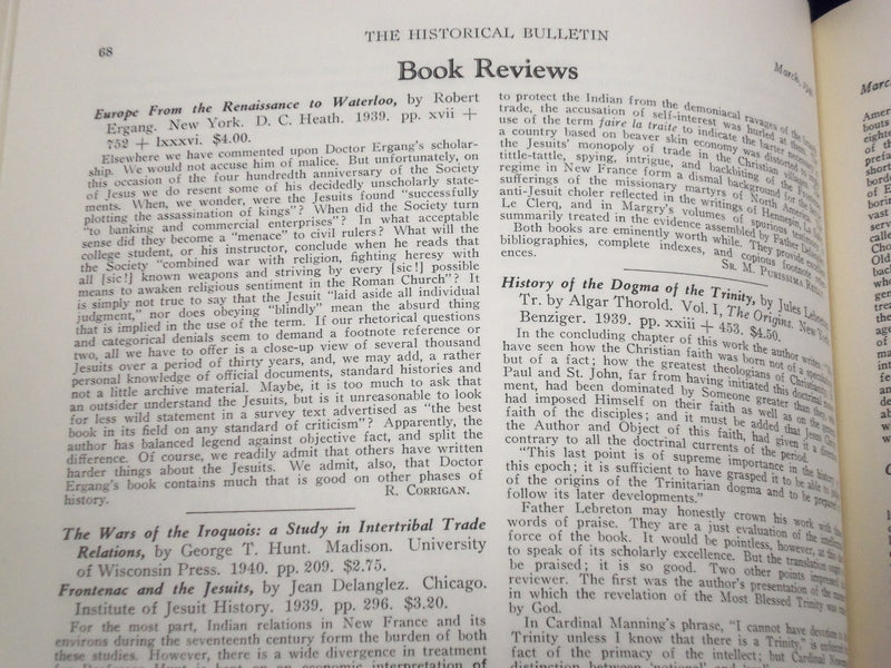 1932-1941 THE HISTORICAL BULLETIN REVIEW OF SERVICE TEACHERS VOLUME - KD 1523