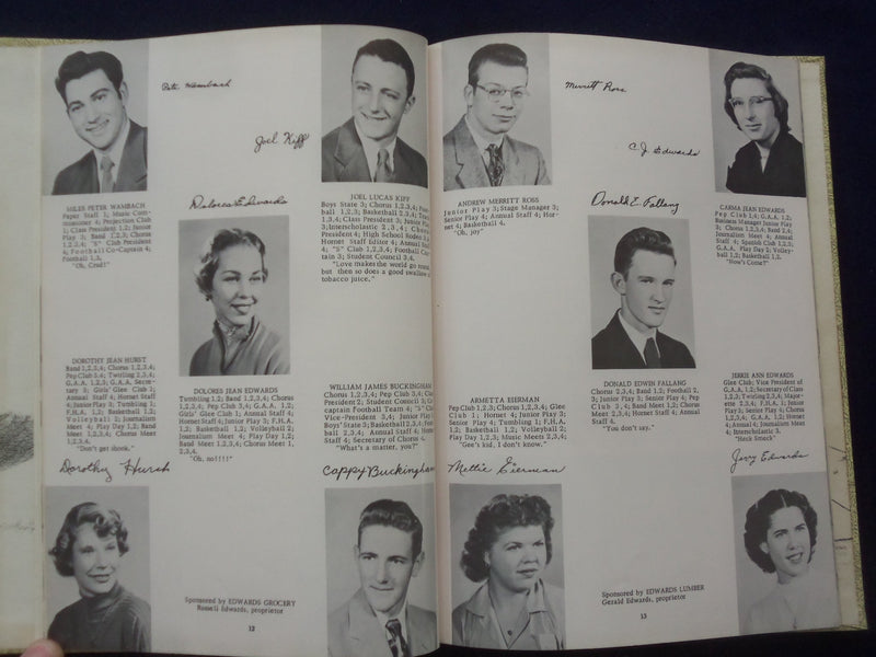 1955 THE HORNETS' HIVE WHITE SULPHUR SPRINGS (MT) HIGH SCHOOL YEARBOOK - YB 3224
