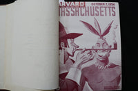 1954 HARVARD FOOTBALL PROGRAMS - BOUND VOLUME - TED KENNEDY - KD 9571
