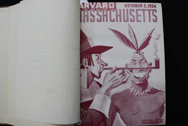 1954 HARVARD FOOTBALL PROGRAMS - BOUND VOLUME - TED KENNEDY - KD 9571