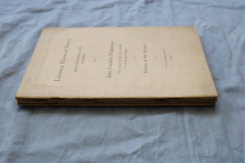 1919-1922 LYCOMING HISTORICAL SOCIETY PROCEEDINGS - LOT OF 4 - O 3864