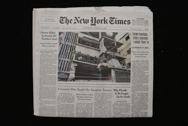 2024 OCTOBER 30 NEW YORK TIMES - TRUMP PORTENDS ETHICS CONCERNS LARGER THAN '16