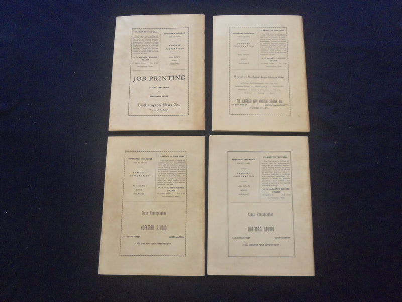 1937-1940 THE EXHO - EASTHAMPTON HIGH SCHOOL YEARBOOKS - LOT OF 4 - O 2136M