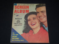 1958-1959 NOV-JAN SCREEN ALBUM MAGAZINE - NATALIE WOOD & BOB WAGNER - E 14664
