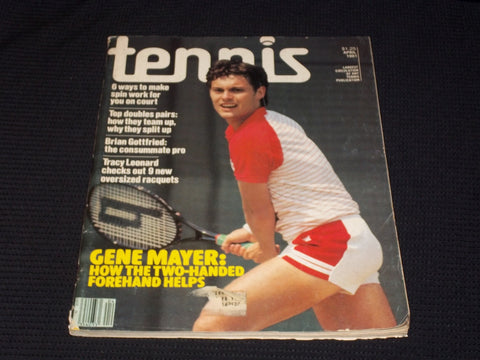 1981 APRIL TENNIS MAGAZINE - GENE MAYER FRONT COVER - E 2253