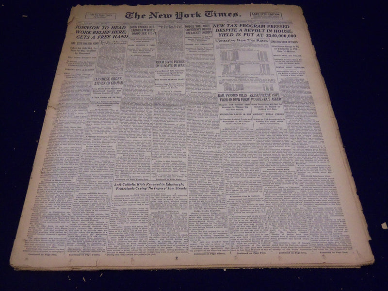 1935 JUNE 26 NEW YORK TIMES - LOUIS KNOCKS OUT CARNERA IN SIXTH - NT 1937