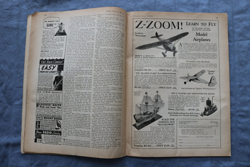 1938 FEBRUARY THE OPEN ROAD FOR BOYS MAGAZINE - LOOK OUT BELOW! - ST 5510J