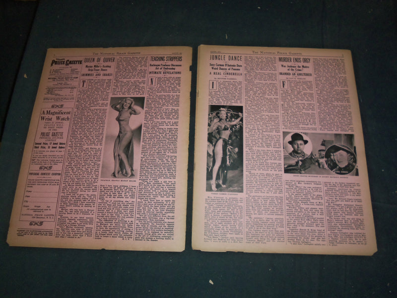 1941 AUGUST THE NATIONAL POLICE GAZETTE MAGAZINE - ALICE JEWELL - B 5886