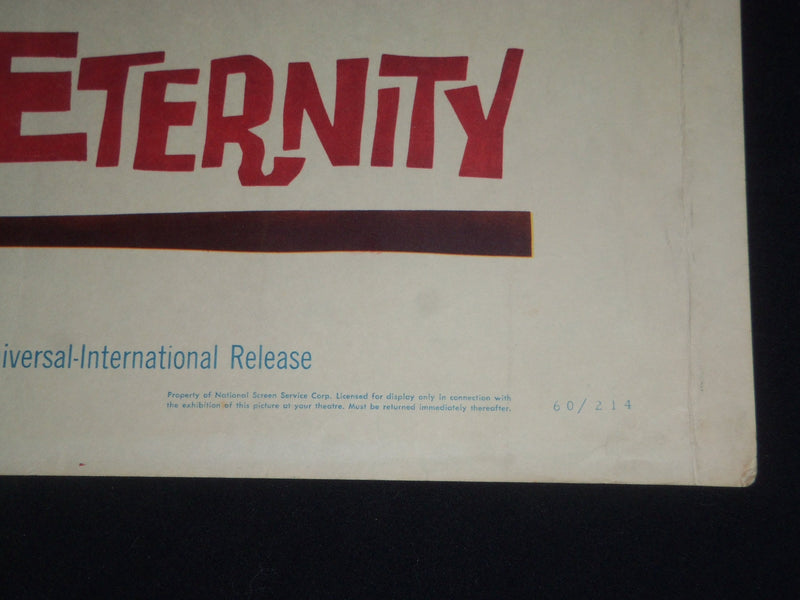 1960 BETWEEN TIME AND ETERNITY 1/2 SHEET MOVIE POSTER - LILLI PALMER - P 409