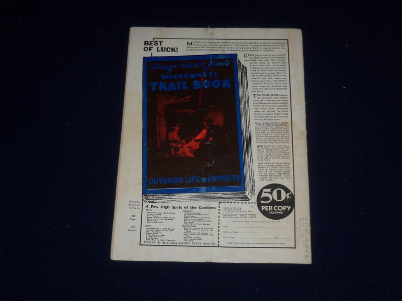 1936 JULY OPEN ROAD FOR BOYS MAGAZINE - WINGS OVER WATER - RIFLE MATCH- SP 5404