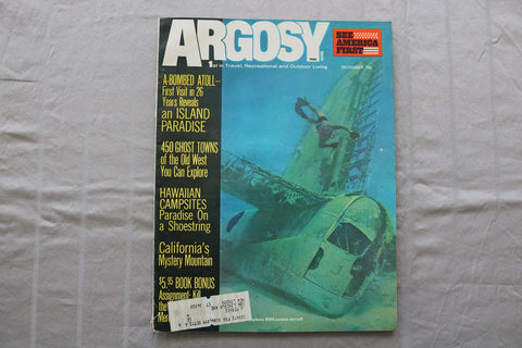 1972 DECEMBER ARGOSY MAGAZINE - WWII SUNKEN AIRCRAFT COVER - SP 6188A
