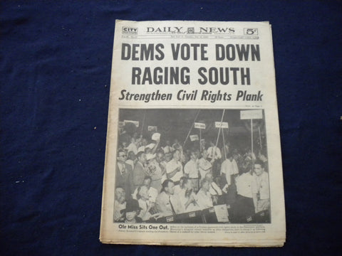 1948 JULY 15 NEW YORK DAILY NEWS NEWSPAPER -DEMS VOTE DOWN RAGING SOUTH- NP 5992