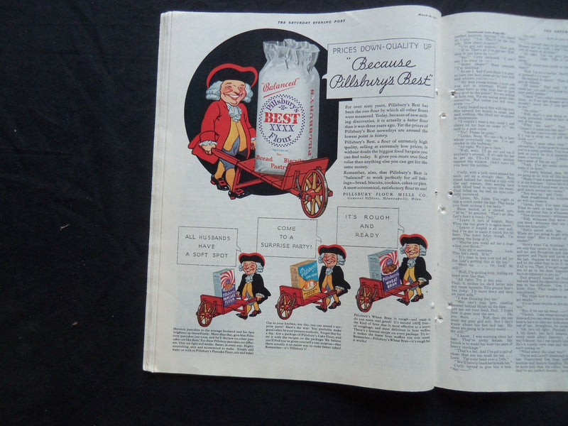 1933 MARCH 18 THE SATURDAY EVENING POST MAGAZINE - ILLUSTRATED COVER - SP 1505