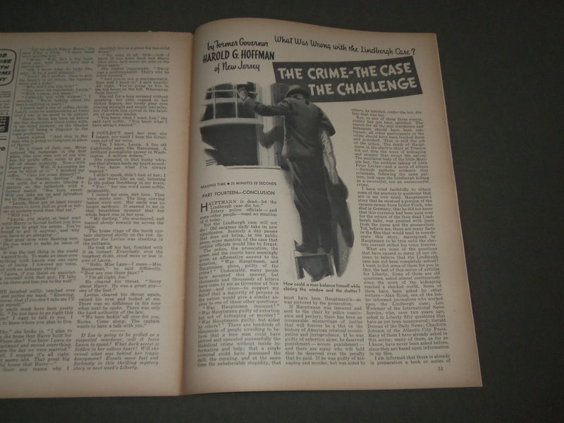 1938 APRIL 30 LIBERTY MAGAZINE - JOAN CRAWFORD'S SECRET - SP 8565