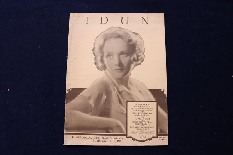 1931 AUGUST 30 IDUN MAGAZINE - MARLENE DIETRICH - SWEDISH COVER - E 23799