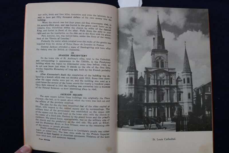 1941 NEW ORLEANS GUIDE BOOK - MAP - SOFTCOVER BOOK - K 1316
