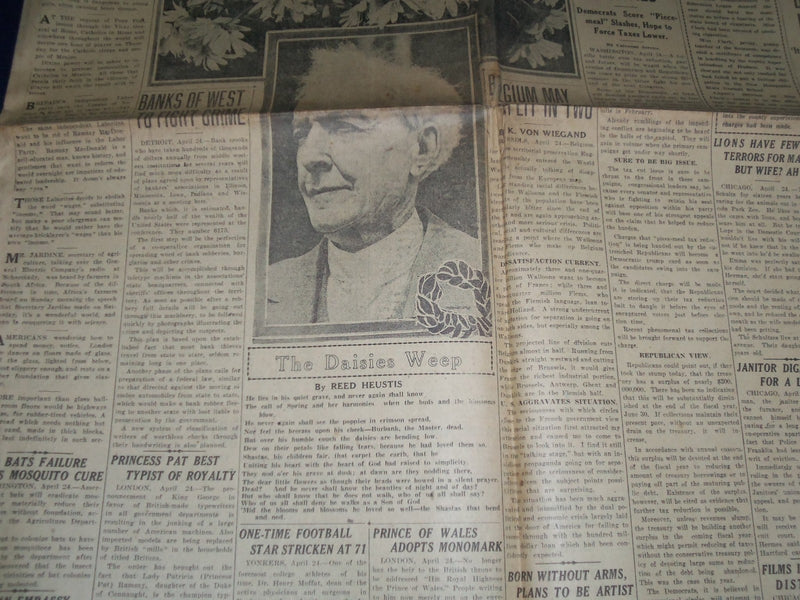 1926 APRIL 25 SAN ANTONIO SUNDAY LIGHT SPORT SECTION - LLOYD GEORGE - NP 972C
