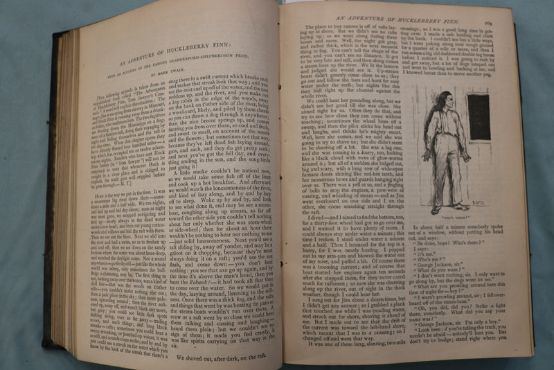 1884-1885 THE CENTURY MAGAZINE BOUND VOLUME - HUCKLEBERRY FINN - KD 9675