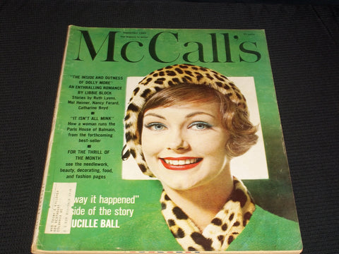 1960 SEPTEMBER MCCALL'S MAGAZINE VERY NICE FRONT COVER & FULL PAGE ADS - E 2452