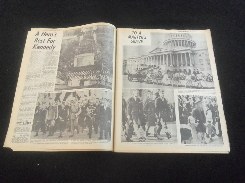 1963 NOVEMBER 26 CHICAGO DAILY TIMES NEWSPAPER -JOHN F. KENNEDY FUNERAL- NP 5798