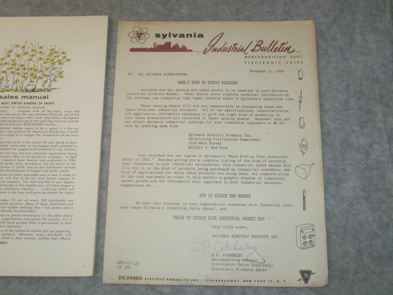 1955 SYLVANIA INDUSTRIAL SALES MANUAL - J 6305