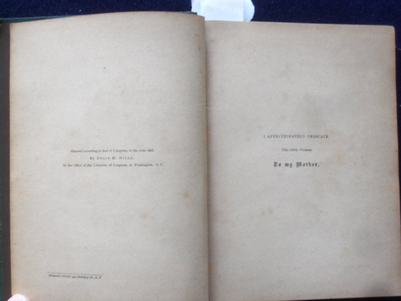 1878 WHISPERINGS OF TIME HARDCOVER BOOK BY DELIA M. HILLS - KD 8430