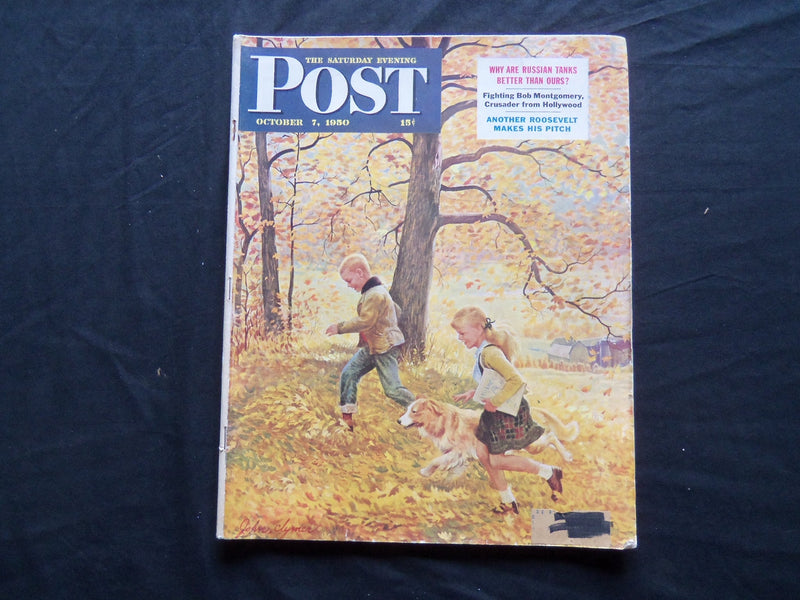 1950 OCTOBER 7 THE SATURDAY EVENING POST MAGAZINE - ILLUSTRATED COVER - SP 1845