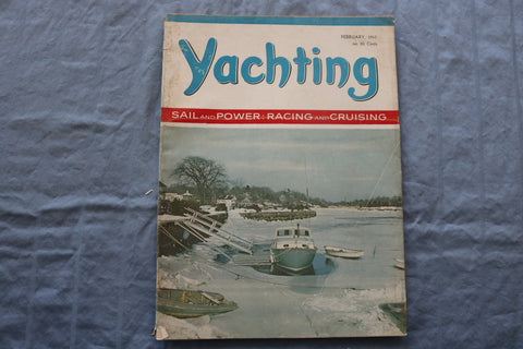 1962 FEBRUARY YACHTING MAGAZINE - RACING AND CRUISING COVER - E 9443