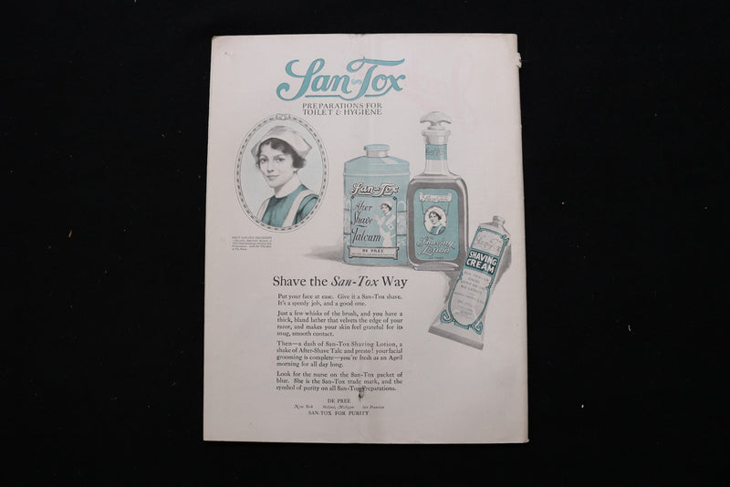 1920 APRIL 10 COLLIER'S MAGAZINE - BOY WITH RABBIT IN GARDEN COVER - E 10979