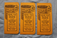 1924 SQUARE DEAL RED BRAND FENCE MEMO BOOK - KEYSTONE STEEL - LOT OF 6 - K 2960