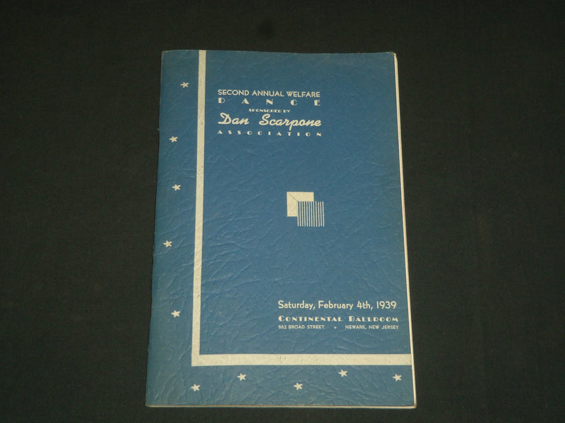 1939 SECOND ANNUAL WELFARE DANCE PROGRAM - NEWARK, NEW JERSEY - J 3982