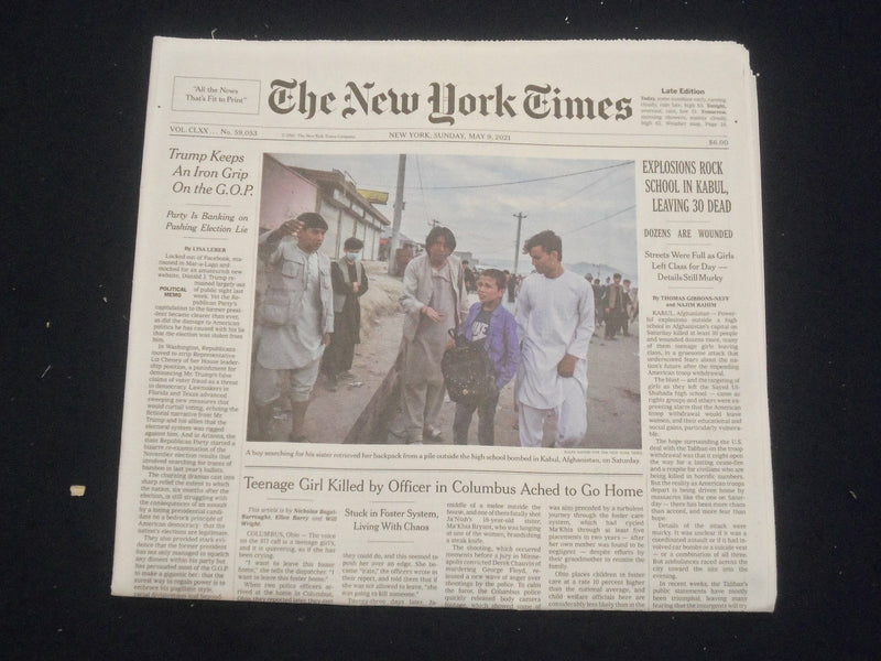2021 MAY 9 NEW YORK TIMES - TRUMP KEEPS AN IRON GRIP ON THE G.O.P.