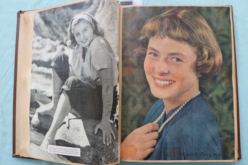 1940'S CELEBRITY SCRAPBOOK - INGRID BERGMAN - BING CROSBY - E 26496