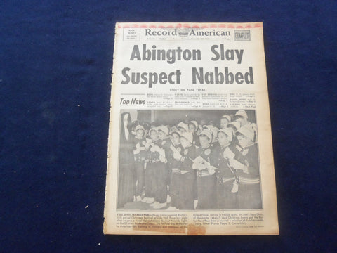 1965 NOV 27 BOSTON RECORD AMERICAN NEWSPAPER- ABINGTON SLAY SUSPECT NAB-NP 6302