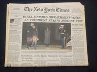 1998 DEC 13 NEW YORK TIMES NEWSPAPER -PANEL FINISHES IMPEACHMENT VOTES - NP 7122