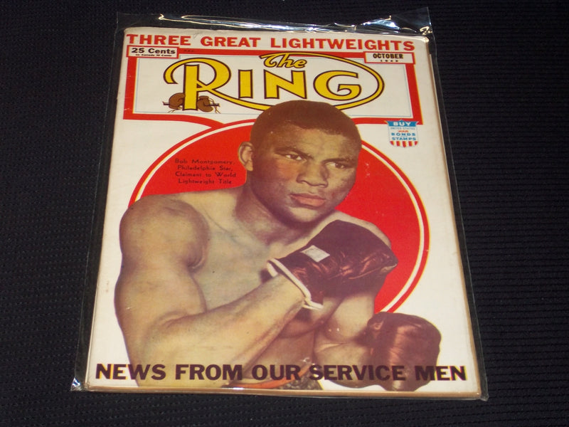 1943 OCTOBER THE RING MAGAZINE - BOB MONTGOMERY FRONT COVER - E 4566