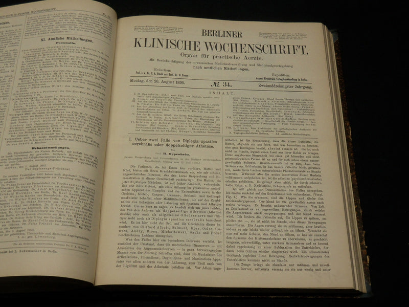 1895 JAN-DEC BERLINER KLINISCHE WOCHENSCHRIFT MAGAZINE BOUND VOLUME - KD 3644A