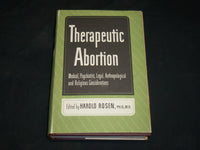 1954 THERAPEUTIC ABORTION BOOK EDITED BY HAROLD ROSEN M. D. - KD 2765L