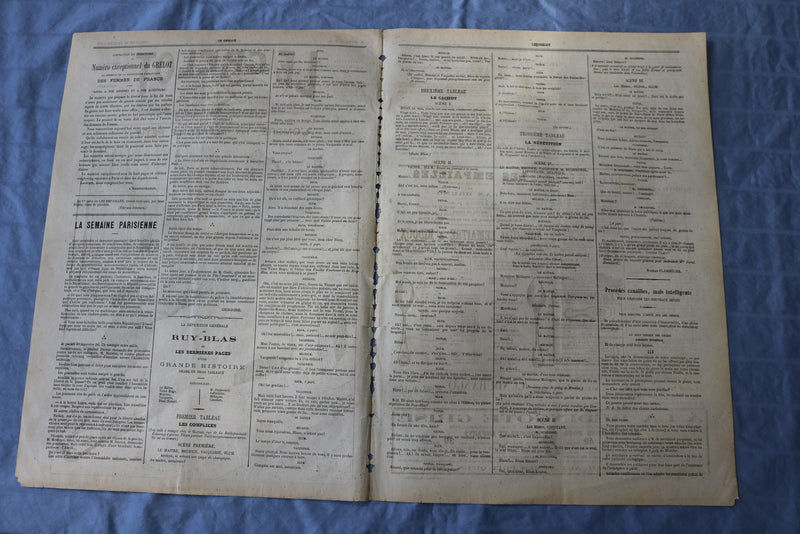 1872 FEBRUARY 25 LE GRELOT NEWSPAPER -L'OMBRE PAR ALFRED PETIT- FRENCH - NP 8577