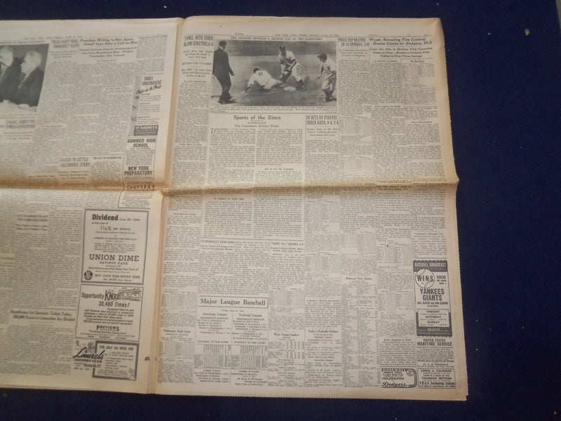 1944 JUNE 23 NEW YORK TIMES - CHERBOURG ASSAULTED AFTER HEAVY BARRAGE - NP 6575