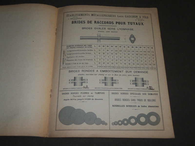 1919 ETABLISSEMENTS METALLURGIQUES LOUIS GAUCHON & FILS FRENCH CATALOGUE- FR 435