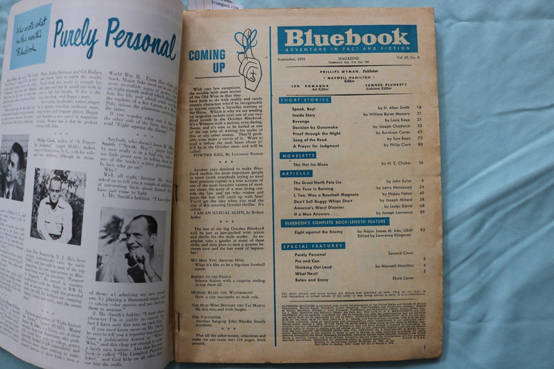 1953 SEPTEMBER BLUEBOOK MAGAZINE - HAPPY FELTON - K 3267